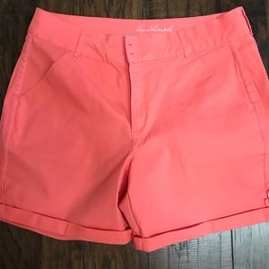 Gloria Vanderbilt Coral Salmon Orange Shorts SZ 10